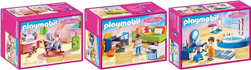 Dollhouse Set van 3 onderdelen 70209 + 70210 + 70211 von Playmobil in Multicolore – Produktfoto