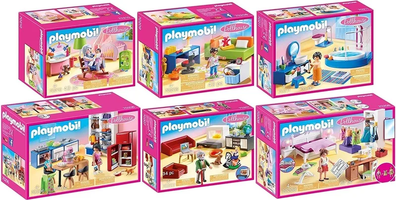 Dollhouse Set van 6 onderdelen 70206 + 70207 + 70208 + 70209 + 70210 + 70211 by Playmobil in Multicolore – product photo