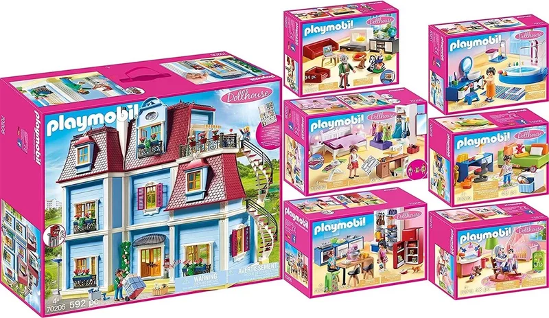 Dollhouse Set van 7 onderdelen 70205 + 70206 + 70207 + 70208 + 70209 + 70210 + 70211 von Playmobil in Multicolore – Produktfoto