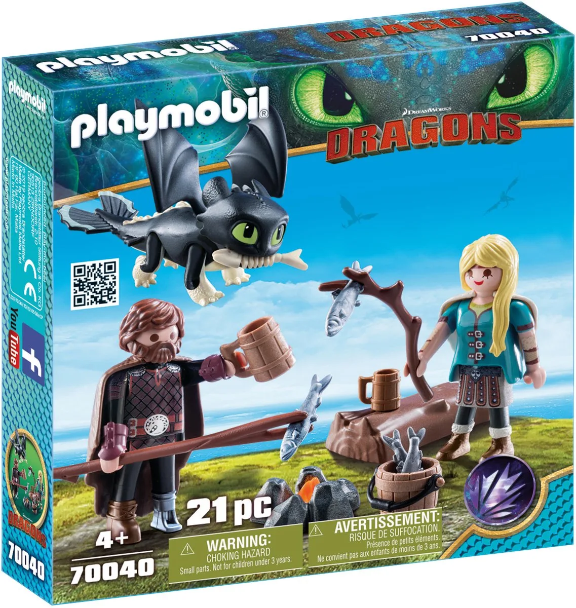 Dragons Hikkie en Astrid met Babydraak - 70040 by Playmobil in Multicolour – product photo