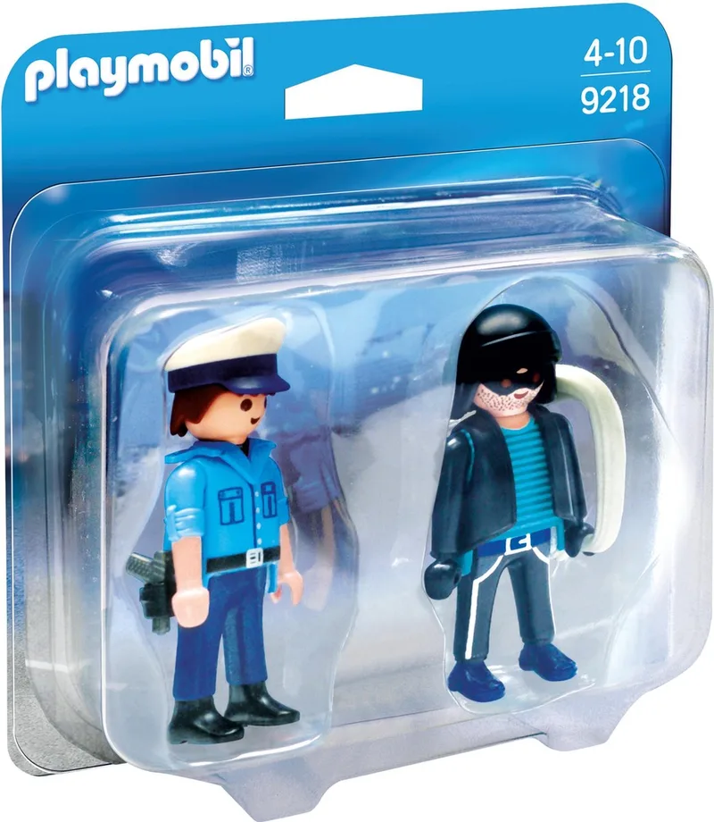 DuoPack Politieagent en dief - 9218 by Playmobil in Multicolor – product photo