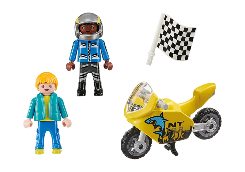 70380 Jungs mit Racingbike fra Playmobil – produktbillede 3 af 3