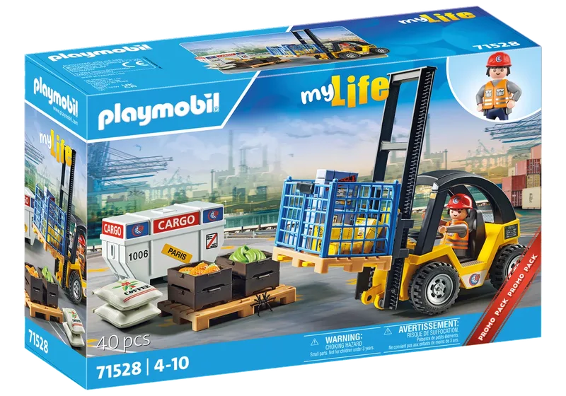 71528 Gabelstapler mit Fracht de Playmobil – photo du produit 2 sur 4