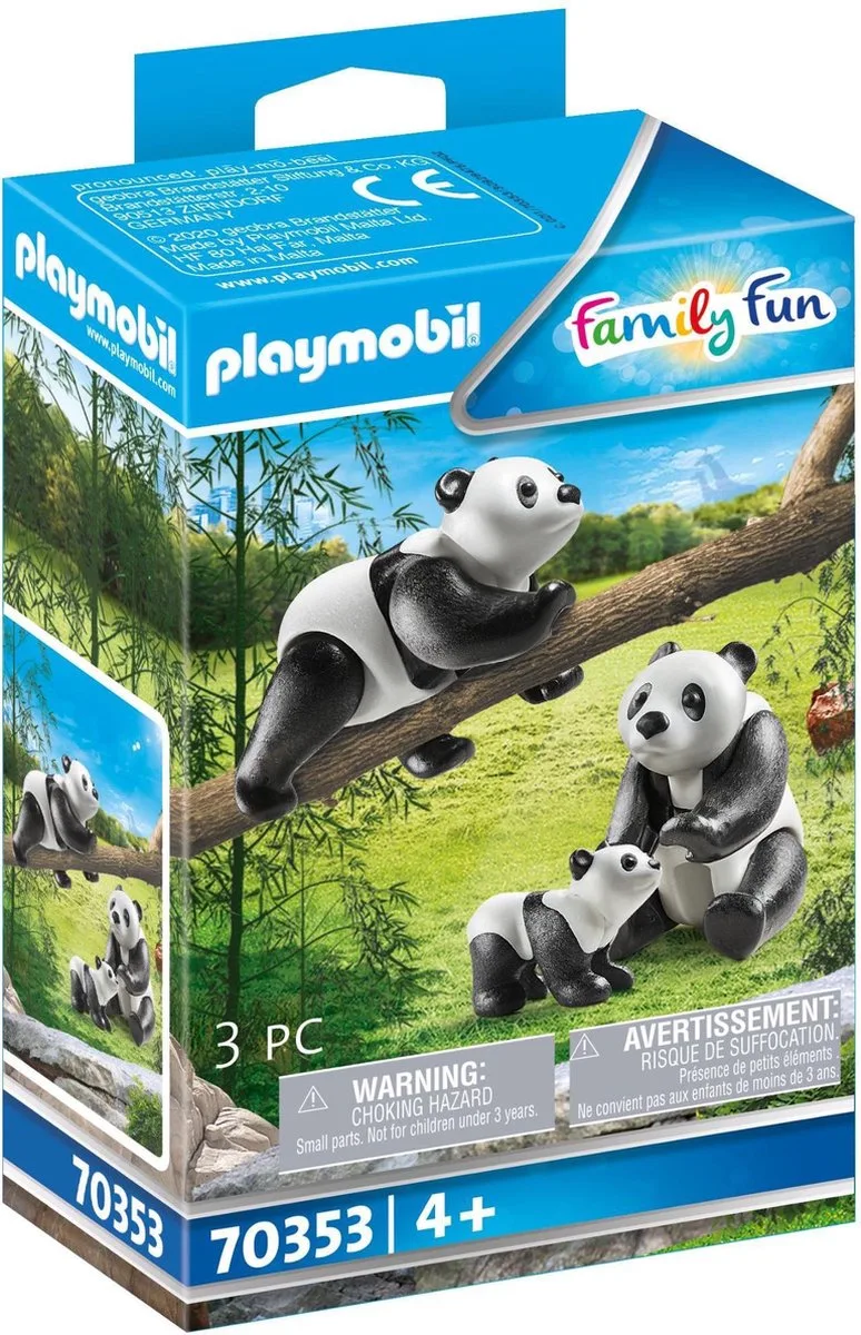 Family Fun 2 Panda's met baby - 70353 de Playmobil en Multicolor – photo du produit