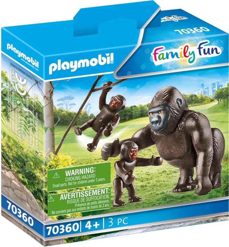 Family Fun Gorilla met babies - 70360 de Playmobil en Multicolor – photo du produit