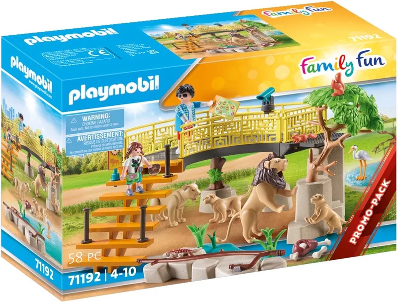 Family Fun Leeuwen in het buitenverblijf - 71192 de Playmobil en Multicolore – photo du produit