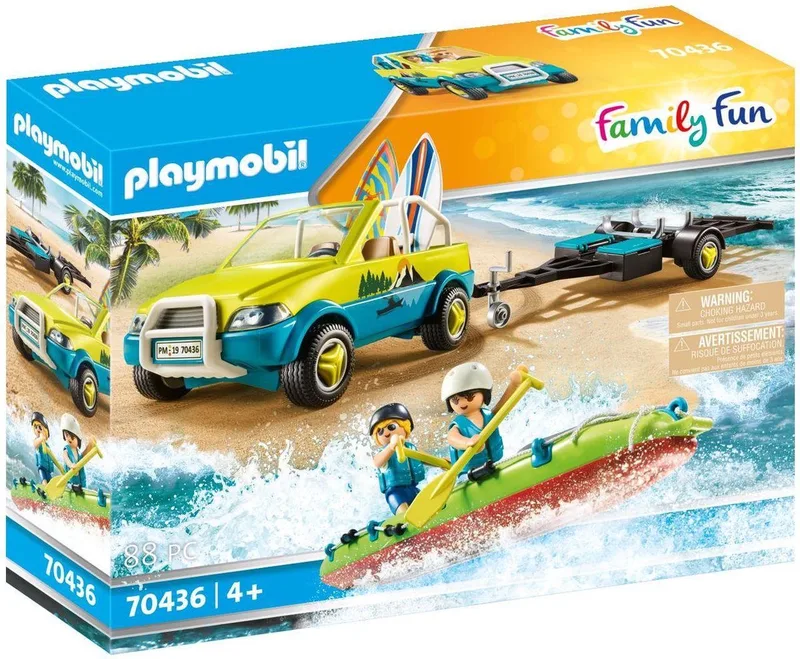 Family Fun Strandwagen met kano's - 70436 de Playmobil en Multicolor – photo du produit