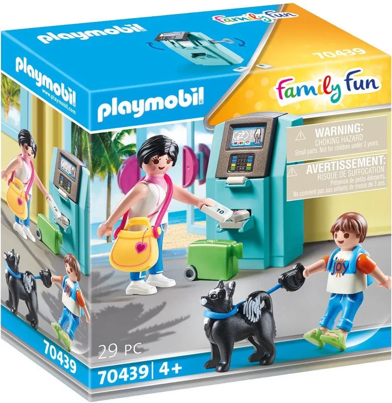 Family Fun Vakantiegangers met geldautomaat - 70439 de Playmobil en Multicolor – photo du produit