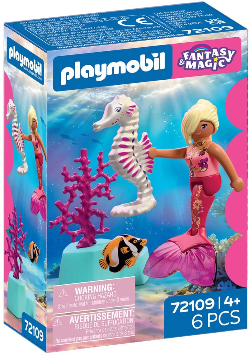 Fantasy & Magic Zeemeermin speelgoedset met zeepaardje. van Playmobil in Meerkleurig – productfoto