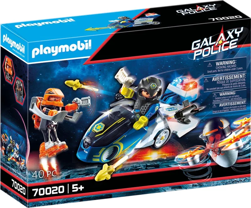 Galaxy Police Galaxy politiemotorfiets - 70020 de Playmobil en Multicolor – photo du produit