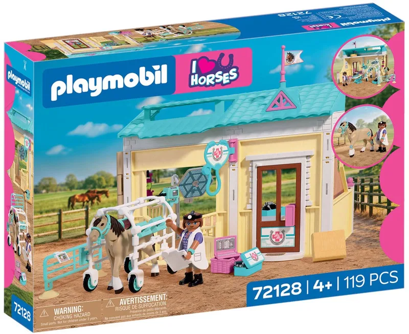 Horses Dierenartsenpraktijk - 72128 von Playmobil in Multi kleuren – Produktfoto