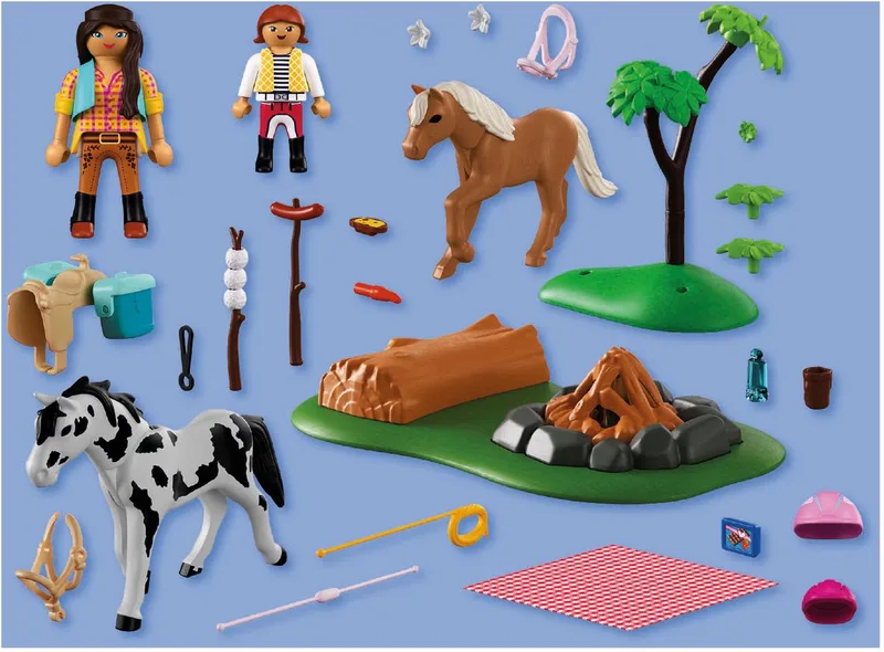 Horses Paardijrocht met Kampvuur - 72132 von Playmobil in Multi kleuren – Produktfoto