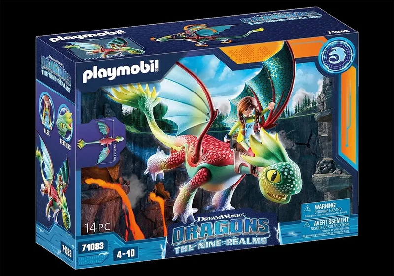 How To Train Your Dragon Dragons: The Nine Realms - Feathers & Alex - 71083 by Playmobil in Multicolor – product photo