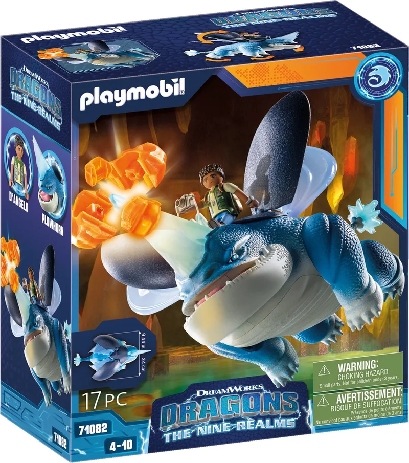 How To Train Your Dragon Dragons: The Nine Realms - Plowhorn & D'Angelo - 71082 by Playmobil in Multicolor – product photo