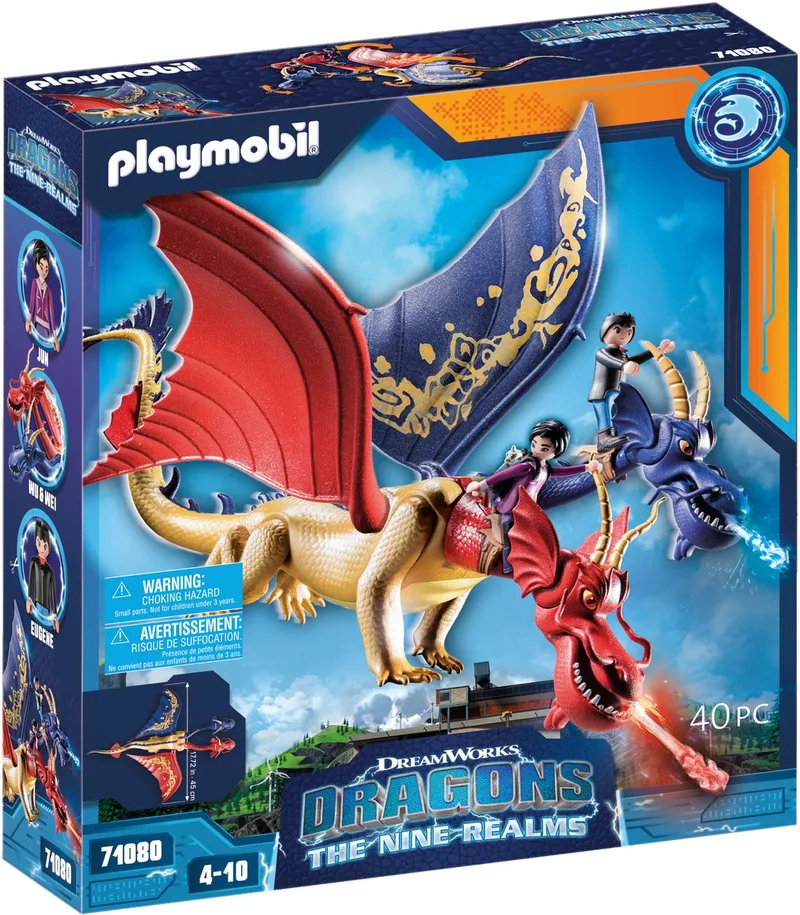How To Train Your Dragon Dragons: The Nine Realms - Wu & Wei with Jun - 71080 de Playmobil en Multicolor – photo du produit