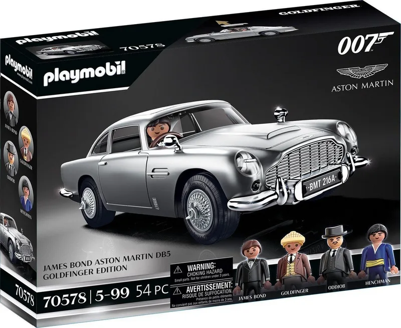James Bond 007 Aston Martin DB5 - Goldfinger Edition Konstruktions-Spielset, (Aston Martin DB5 - Goldfinger Edition), Made in Europe by Playmobil in Bunt – product photo