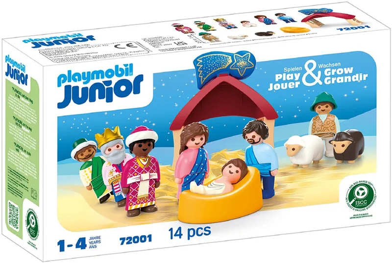 Junior 72001 Kerststal, Playmobil Junior, 14 onderdelen, vanaf 12 maanden von Playmobil in Multicolor – Produktfoto