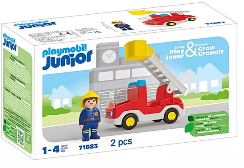 Junior Brandweerwagen met ladder - 71683 von Playmobil in Meerkleurig – Produktfoto