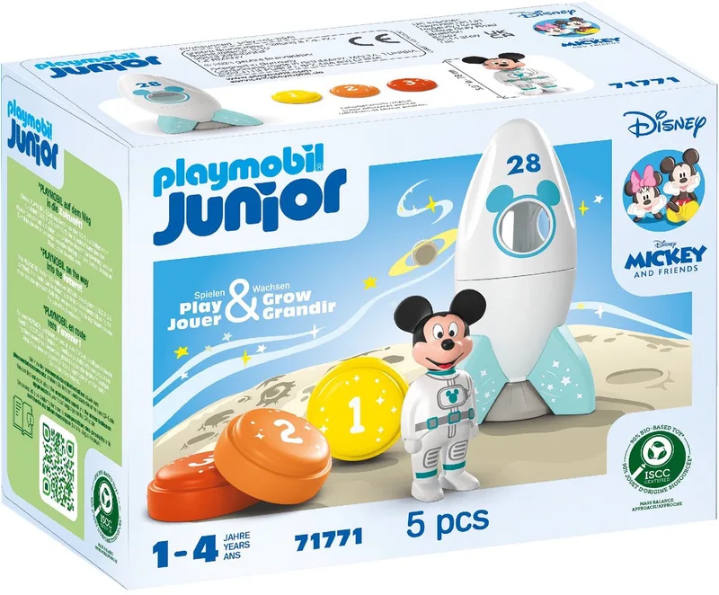 JUNIOR & Disney: Mickey's raket- en ruimteavontuur 71771 by Playmobil in Meerkleurig – product photo