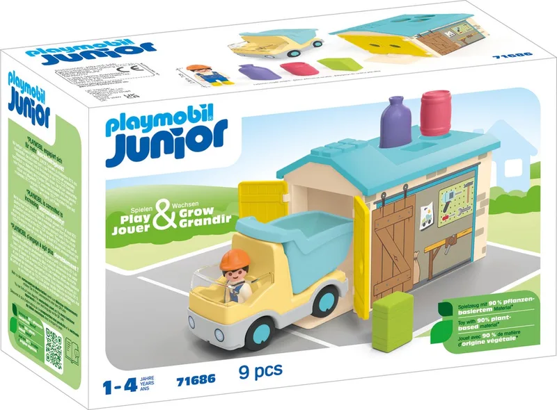 Junior Werkman met sorteer-garage - 71686 von Playmobil in Multicolor – Produktfoto