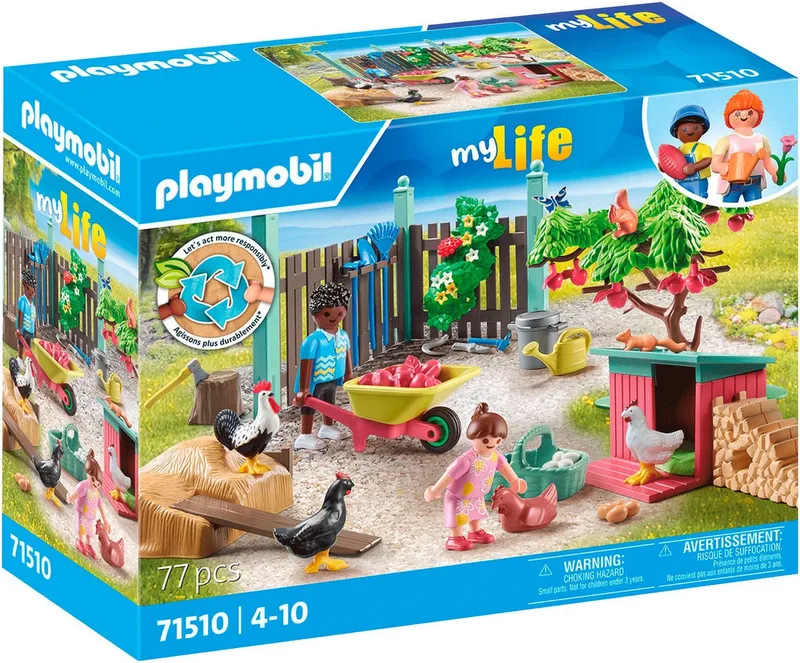 Kleine Hühnerfarm im Tiny Haus Garten (71510), My Life Konstruktions-Spielset, (77 St), Made in Europe de Playmobil en Bunt – photo du produit