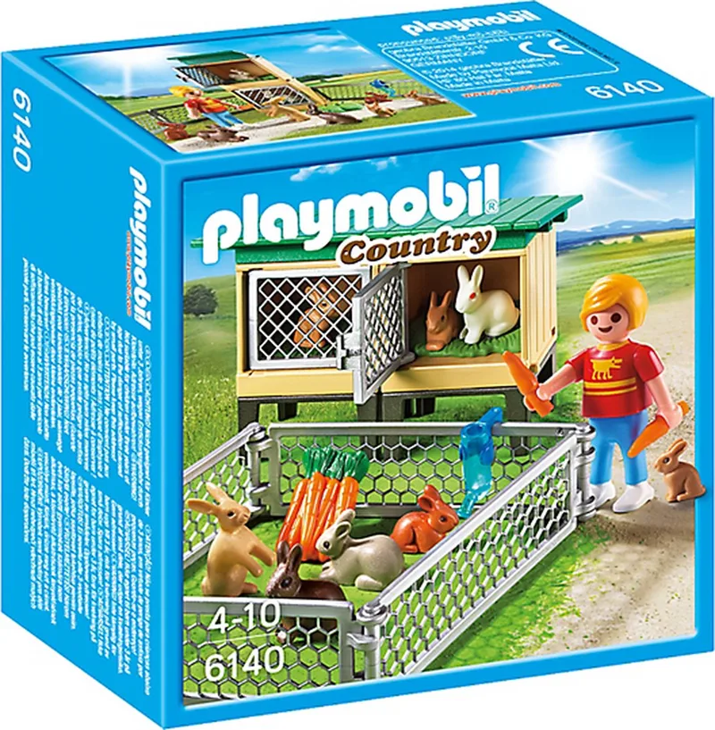 Konijnenhok met buitenren - 6140 van Playmobil in Groen – productfoto