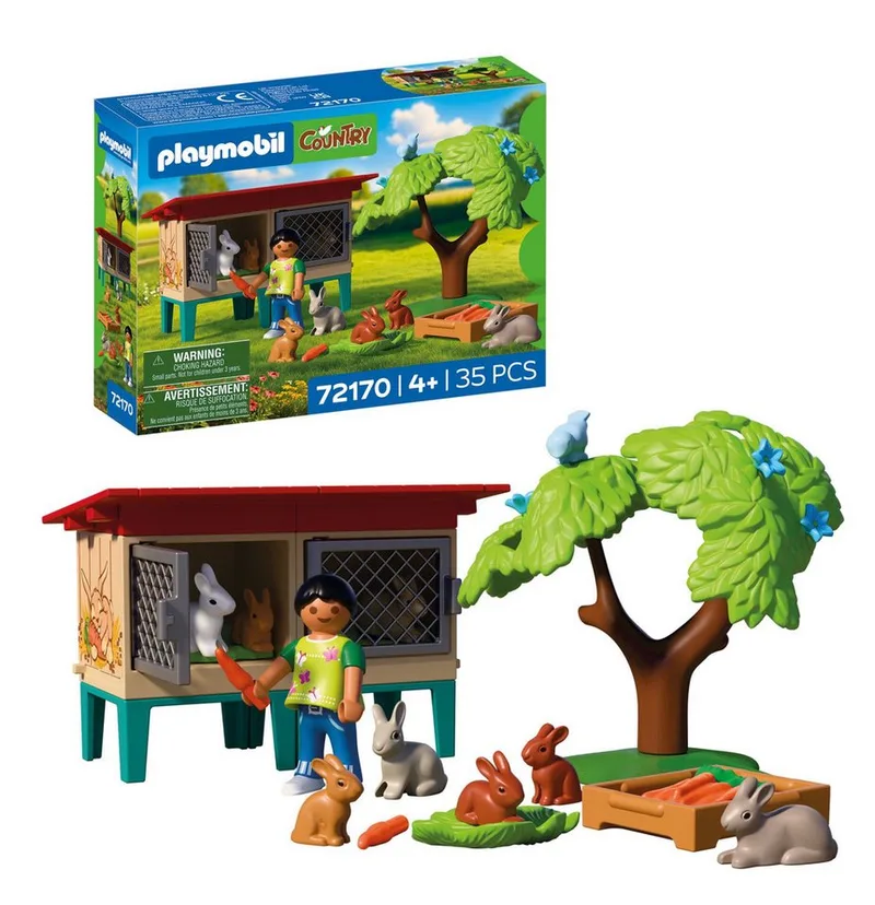 Ländlicher Kaninchenstall (72170), Country Konstruktions-Spielset, Made in Europe fra Playmobil i Bunt – produktbillede