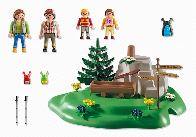 Lentewandeling in de bergen / Famille de randonneurs by Playmobil in Multi color – product photo