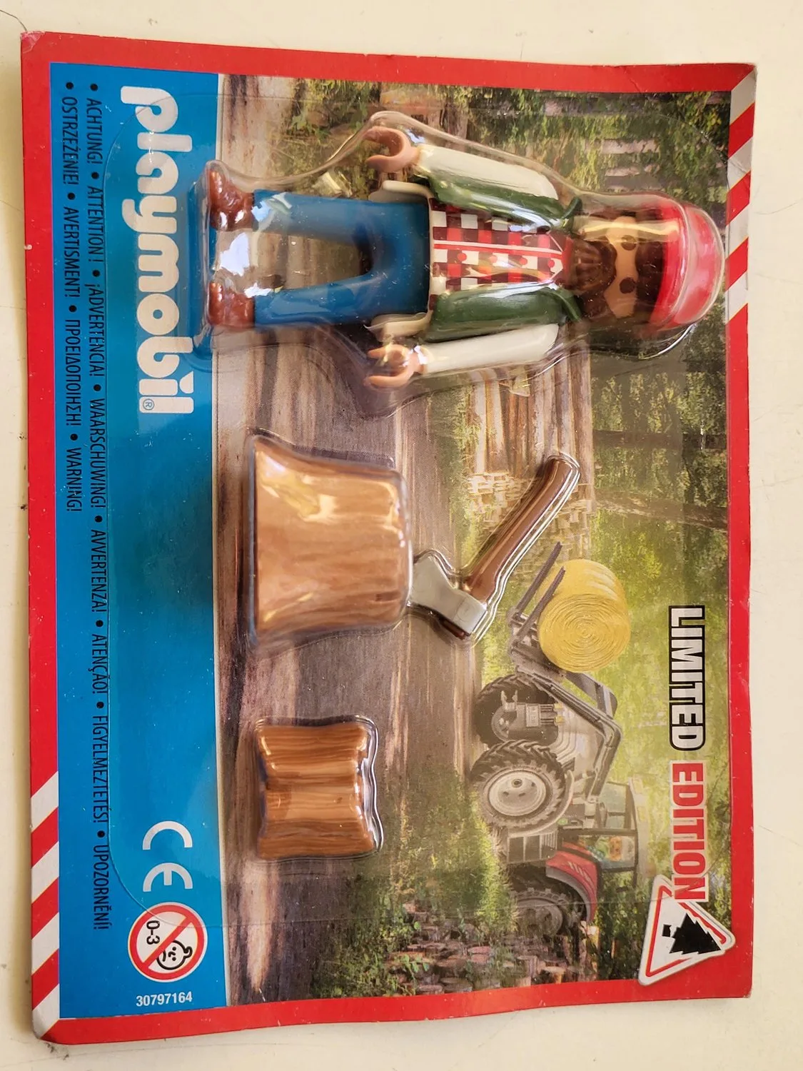 limited edition houthakker bosbouw met stronk/bijl/blokken hout de Playmobil – photo du produit