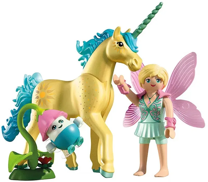 Magische Eenhoorns | Verzamelbare Eenhoorn Zonneschijn Bloesem met Fee | Fantasierijke speelset voor eenhoornfans | Met magische details & verwisselbare accessoires | Perfect cadeau voor kinderen vanaf 4 jaar | 71842 by Playmobil in Meerkleurig – product photo