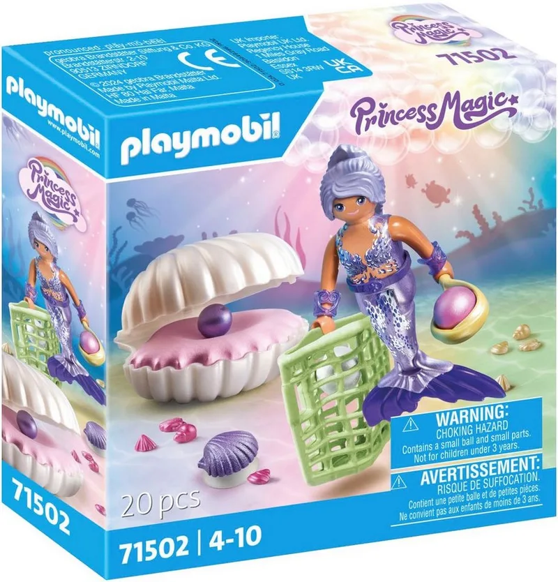 Meerjungfrau mit Perlmuschel (71502), Princess Magic Konstruktions-Spielset, (20 St), Made in Europe von Playmobil in Bunt – Produktfoto