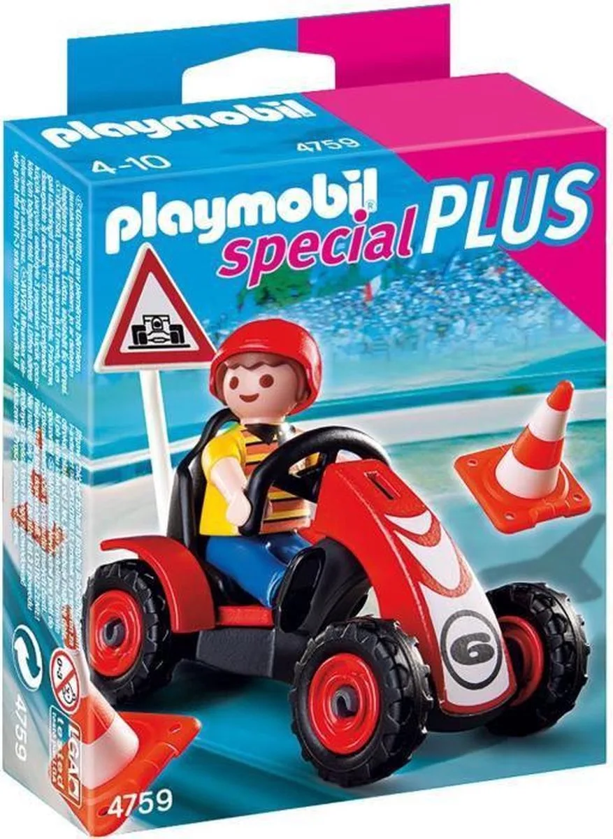 Mini-kart race/Enfant avec kart by Playmobil in Red – product photo