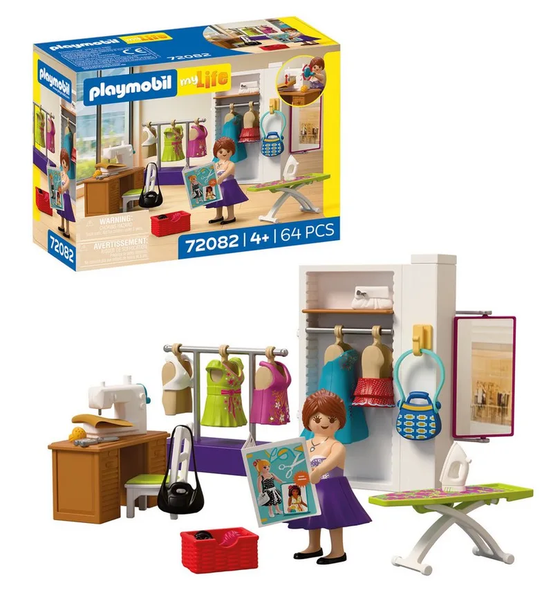 Modedesignerin (72082), My Life Konstruktions-Spielset, (64 St), Made in Europe de Playmobil en Bunt – photo du produit