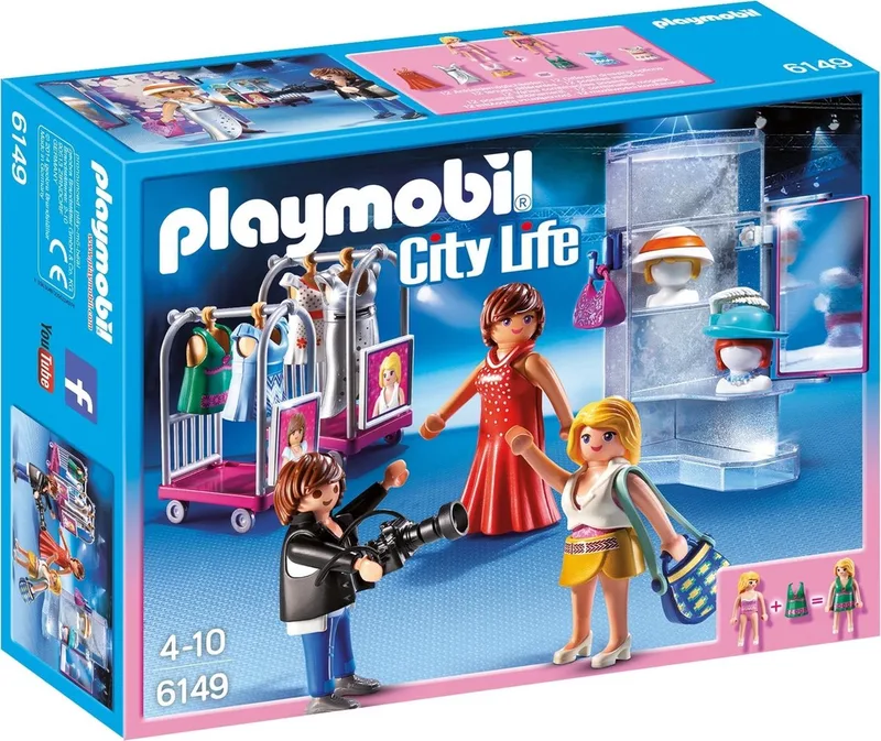 Modeshow met fotograaf / Top modèles avec photographe de Playmobil en Blauw – photo du produit