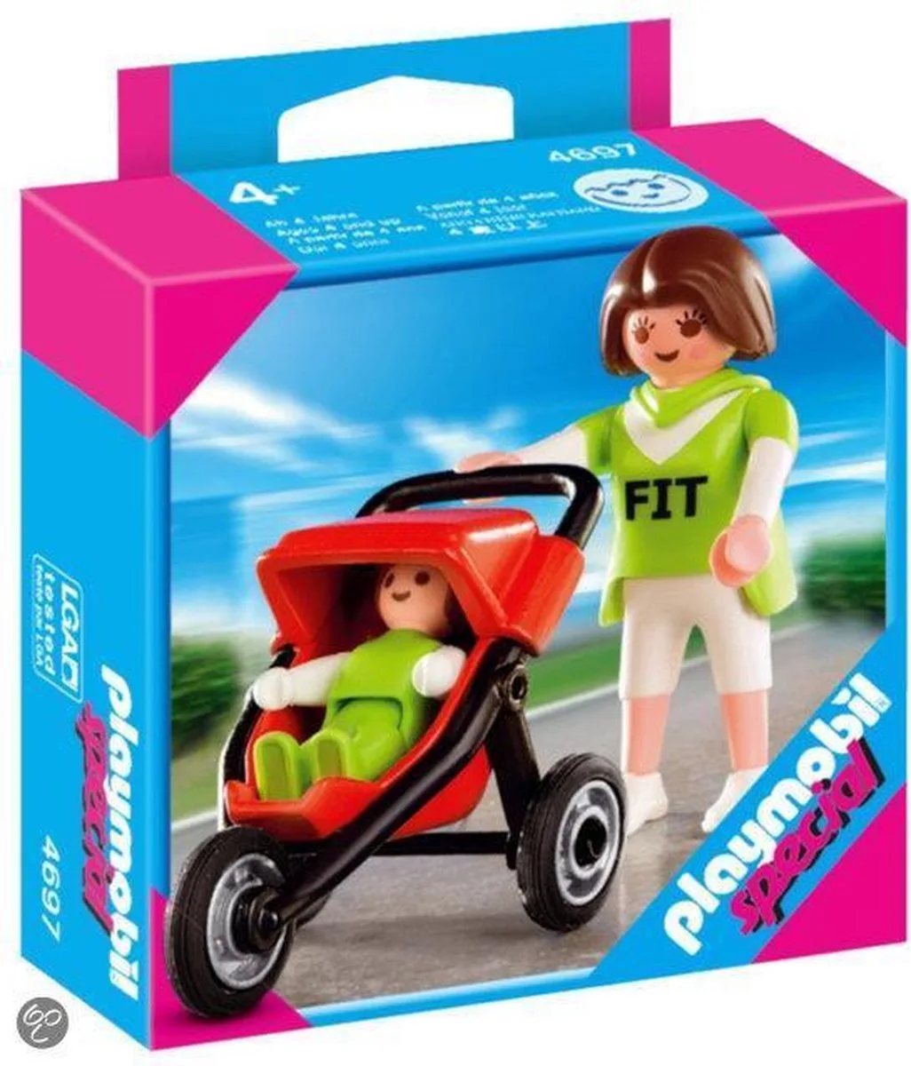 Moeder Met Buggy - 4697 by Playmobil in Red – product photo