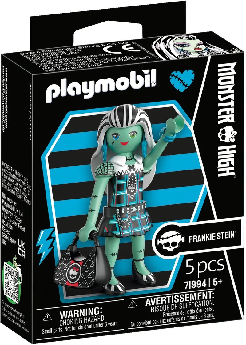 Monster High | Frankie Stein | Creatieve speelfigurenset voor Halloweenfeestjes & rollenspellen | Met coole accessoires & iconische figuur | Perfect voor kleine monsterfans vanaf 4 jaar | 71994 von Playmobil in Meerkleurig – Produktfoto