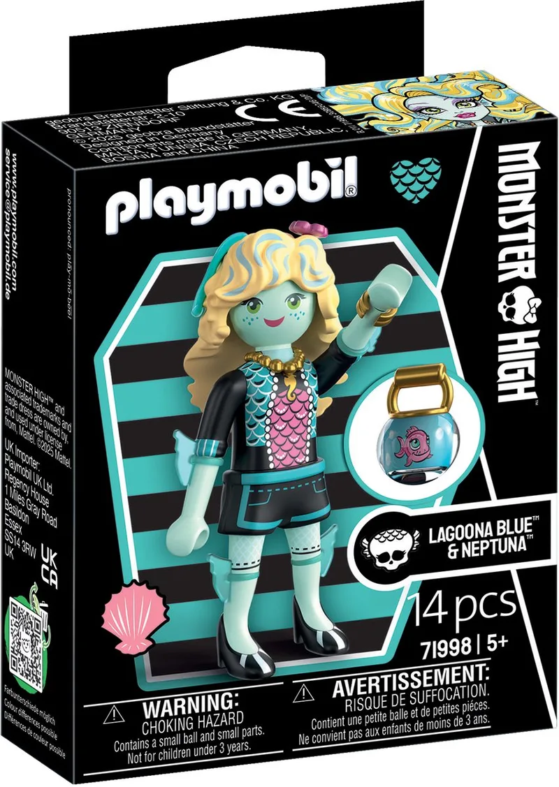 Monster High | Lagoona Blue | Speelfiguurtjesset voor creatieve Halloweenavonturen & onderwatermonsterdromen | Met figuur & accessoires | Geweldig cadeau voor kinderen vanaf 4 jaar | 71998 de Playmobil en Meerkleurig – photo du produit
