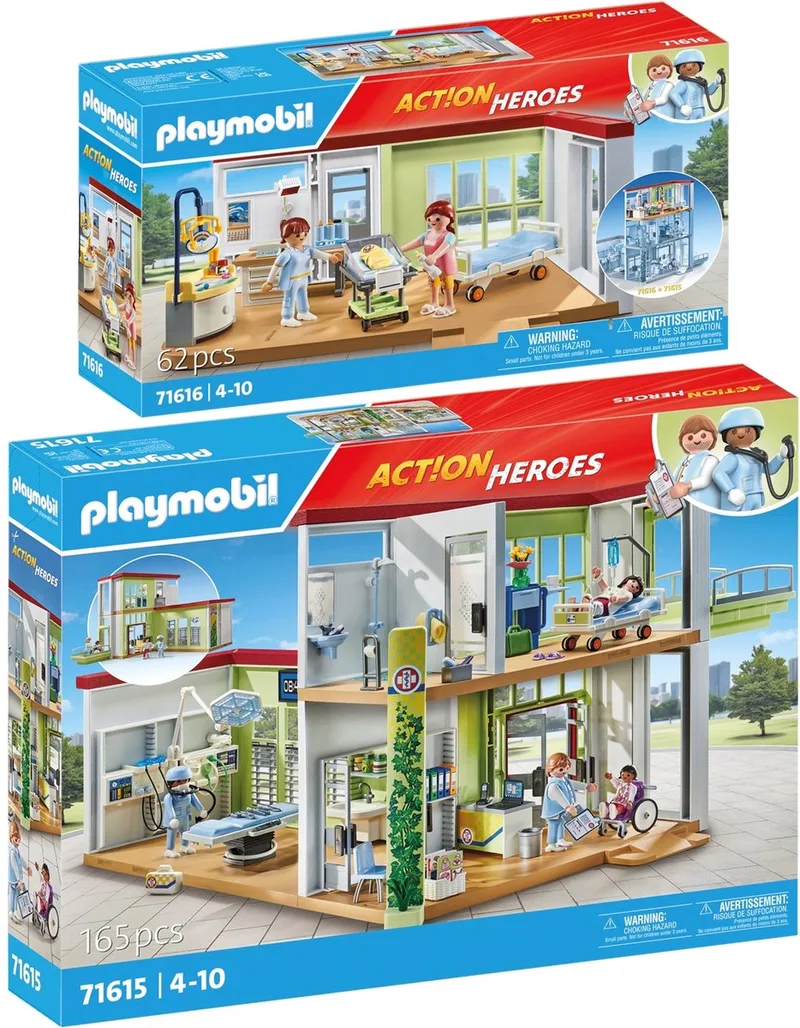 Nieuw ziekenhui + Kraamafdeling de Playmobil en Multicolore – photo du produit