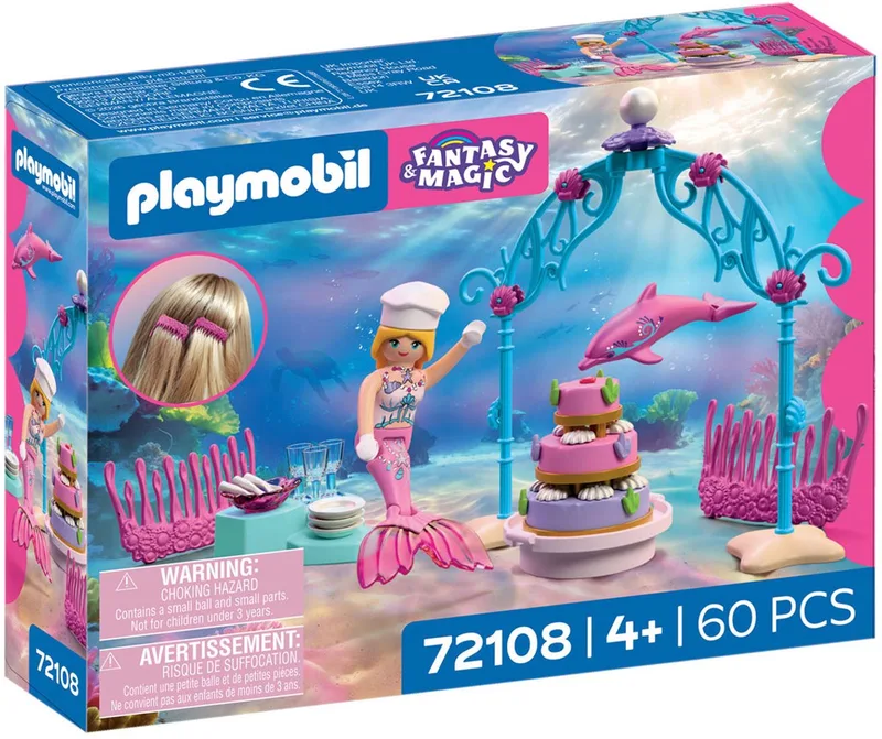 onderwater bruiloft buffet magisch speelgoed met dolfijn. de Playmobil en Meerkleurig – photo du produit