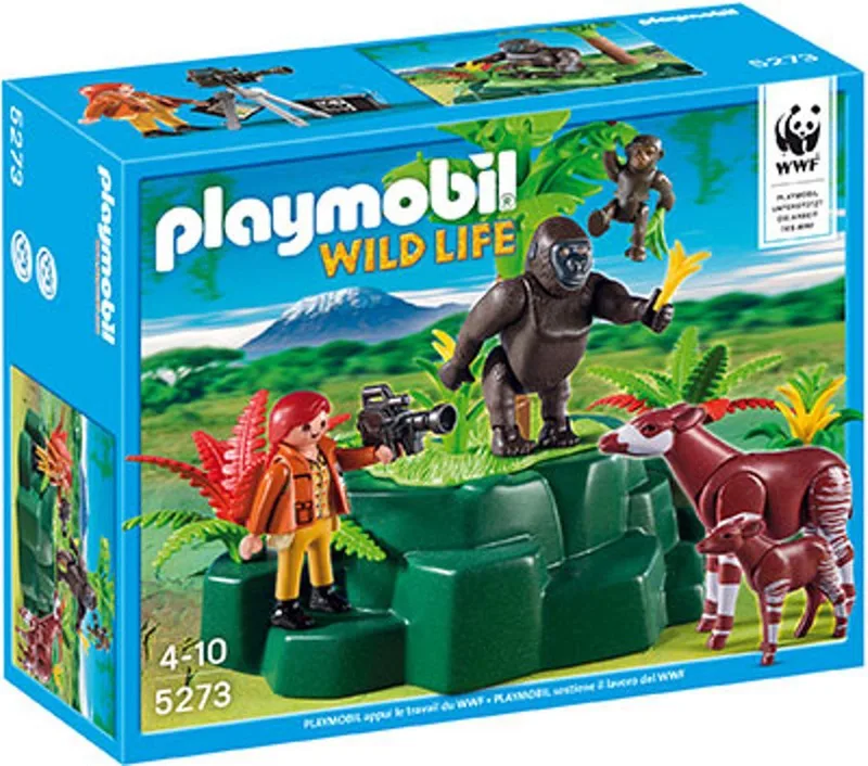 Onderzoeker met okapi en gorilla's - 5273 by Playmobil in Mix – product photo