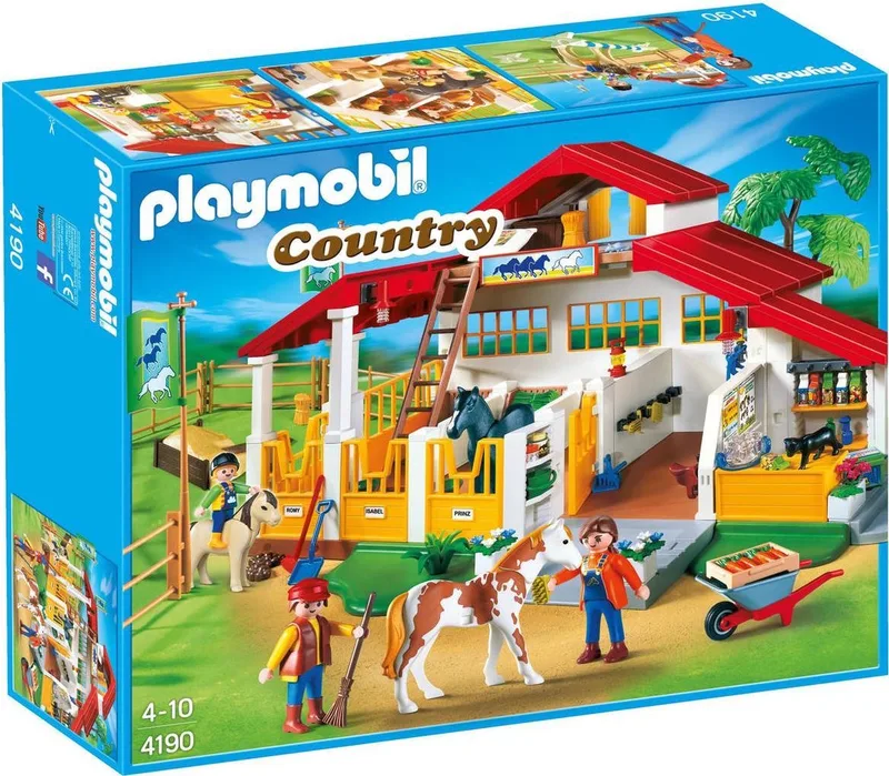 paardenstal - 4190 de Playmobil en Rood – photo du produit