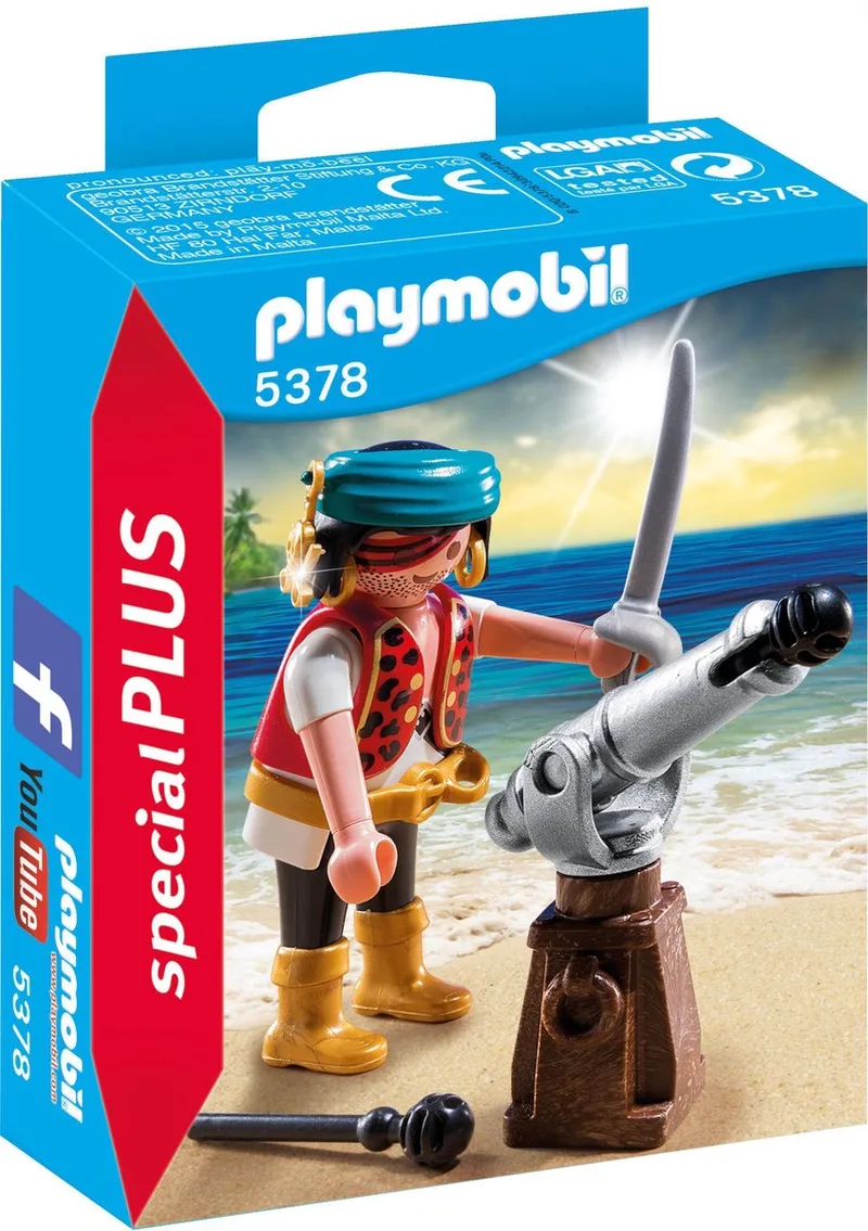 Piraat met bronzen scheepskanon - 5378 fra Playmobil i Multi – produktbillede