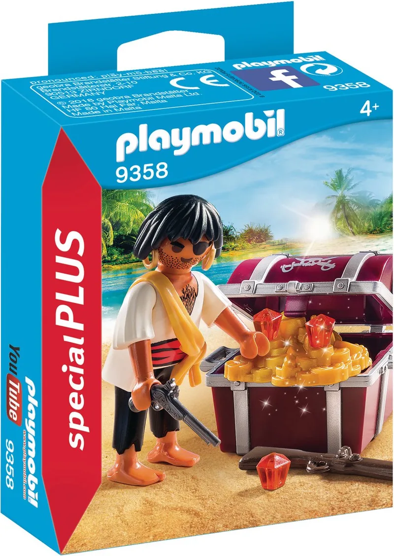 Piraat met schatkist - 9358 fra Playmobil i Multicolor – produktbillede