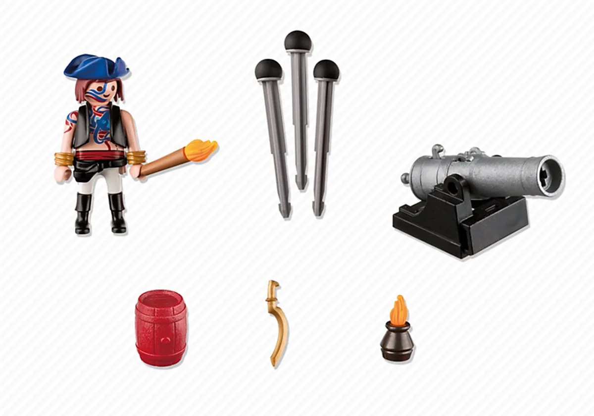 Piratenaanval / Canonnier des pirates van Playmobil in Grijs – productfoto