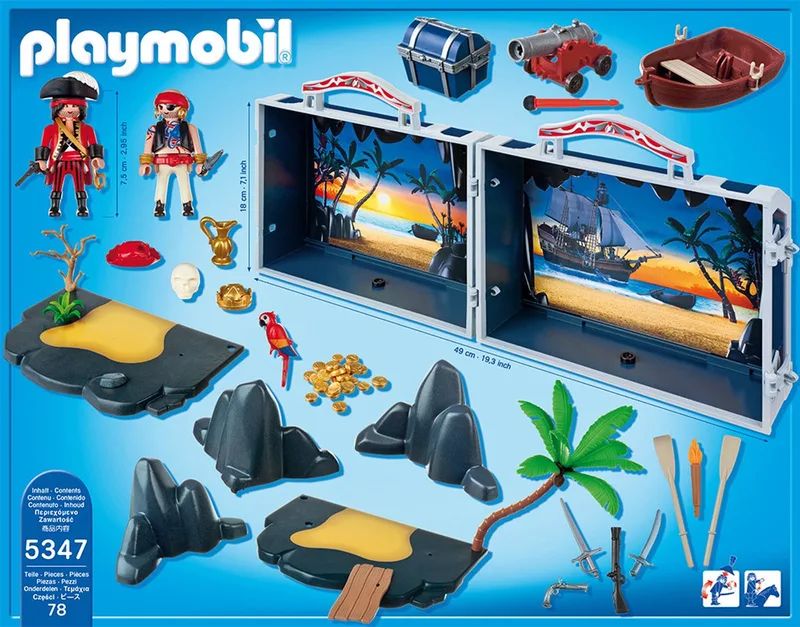 Piratenschatkist / Ile au trésor des pirates transportable de Playmobil en Multi colour – photo du produit