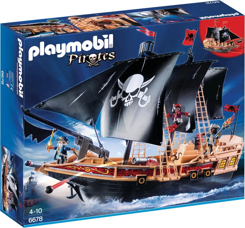 Piratenschip - Aanvalsschip - 6678 by Playmobil in Black – product photo