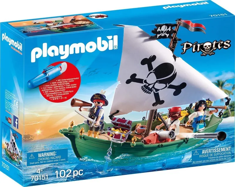 Piratenschuit met onderwatermotor - 70151 de Playmobil en Multicolor – photo du produit