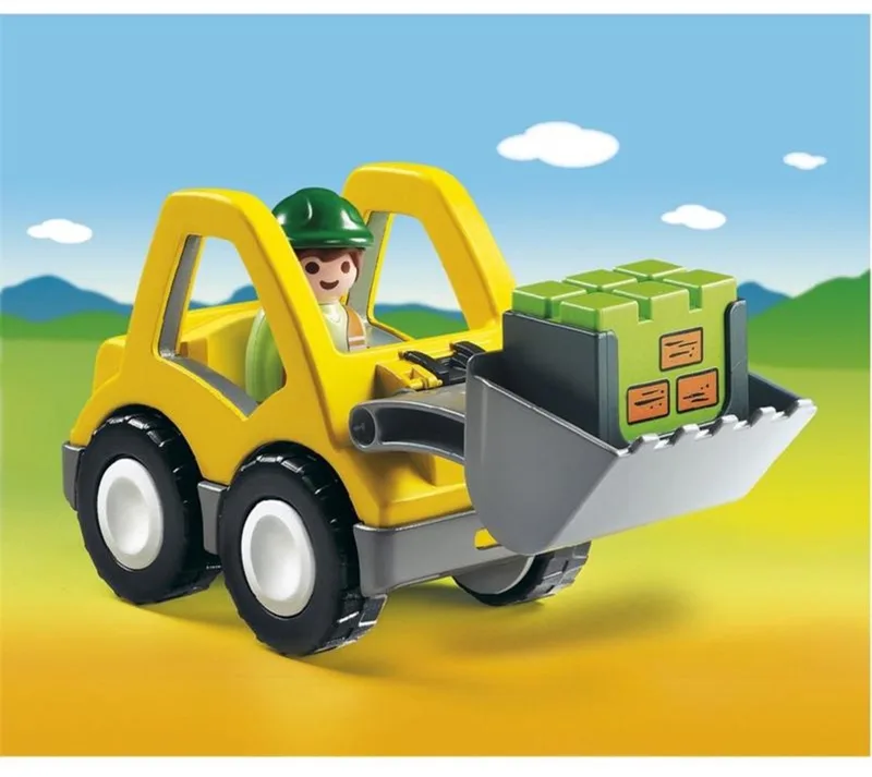 PLAYMOBIL 1.2.3 Graafmachine met werkman - 6775 de Playmobil en Multicolor – photo du produit