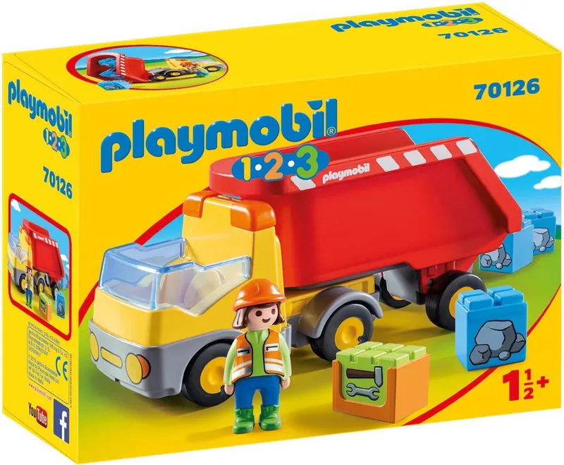 PLAYMOBIL 1.2.3 Kiepwagen - 70126 von Playmobil in Multicolor – Produktfoto