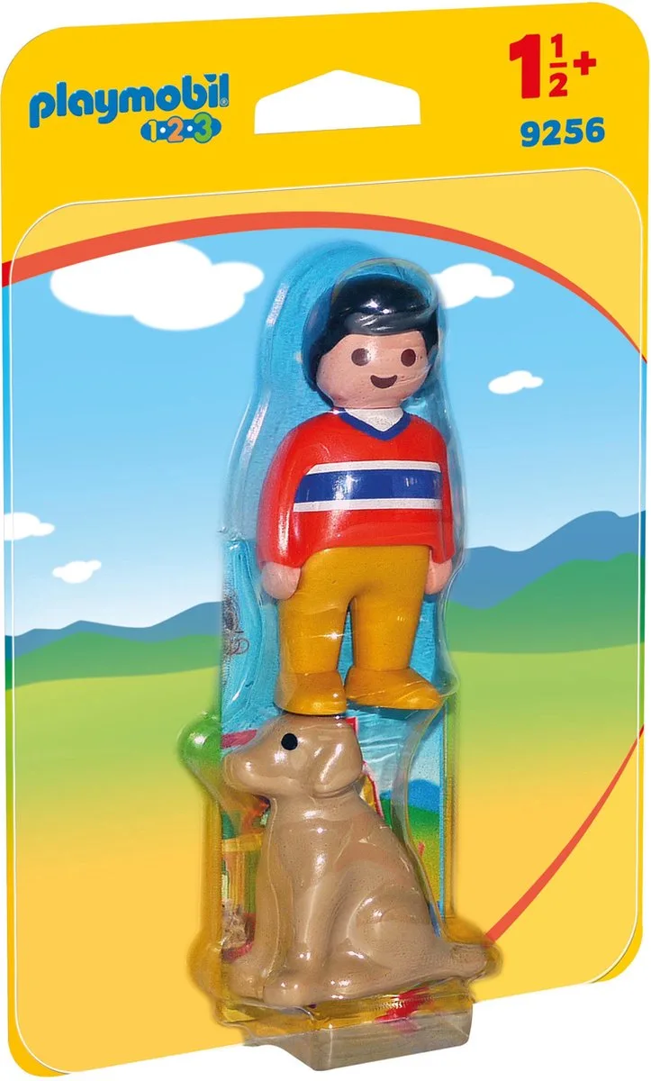 PLAYMOBIL 1.2.3 Man met hond - 9256 von Playmobil in Multicolor – Produktfoto